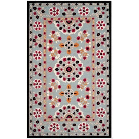 Safavieh Bellagio Hand Tufted Rectangle RugLight Blue & Black 8 x 10 ft. BLG628B-8